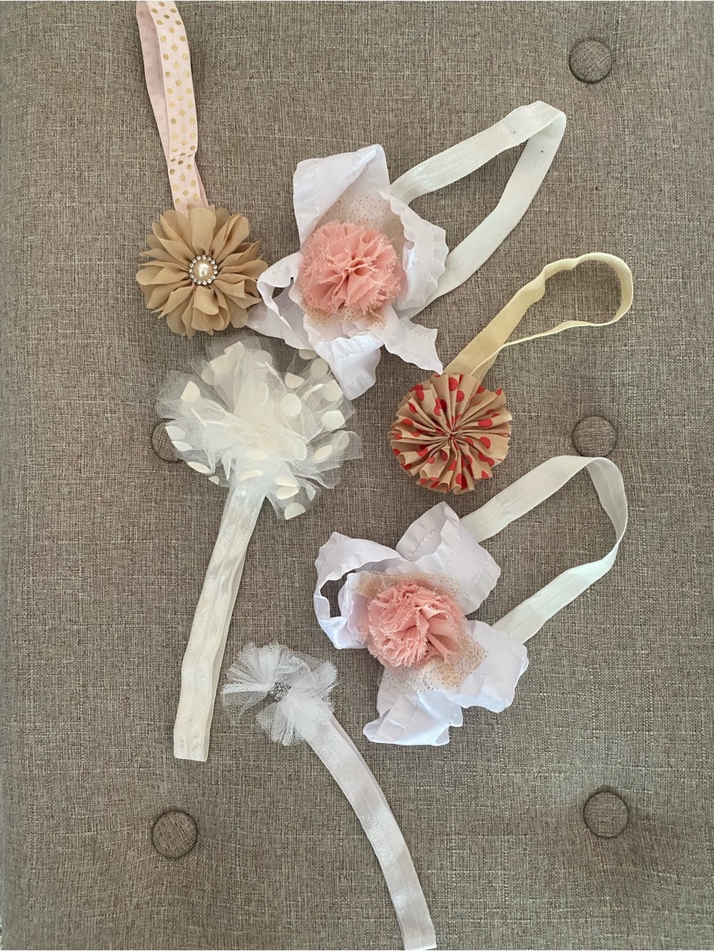Hair Bows Handmade Set of 6 Hair Bows